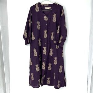 Utsa women’s large Purple Pineapple Dress